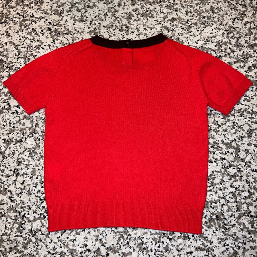 Chanel Vintage Spring 1995 Cashmere Red Crew Wool Sweater Top Shirt - Picture 12 of 12